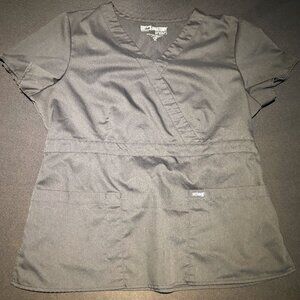 2 - Grey's Anatomy Scrub Top Women's XL Short Sleeve Pockets Uniform - Black
